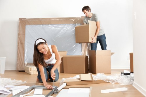 Waste and unwanted items being sorted for lawful disposal