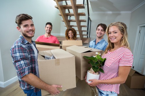 Professional packing boxes prepared for a move in Queenspark