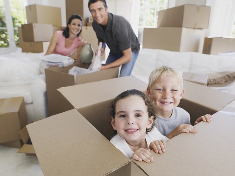 Moving truck loaded for urgent removals in Queenspark