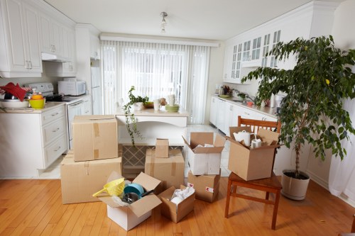 Professional movers loading a moving truck in Queenspark