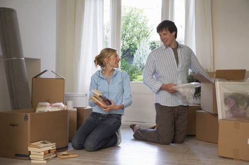 Queenspark moving service securing belongings safely inside a van