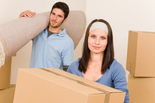 Local removal van outside a Queens Park flat move